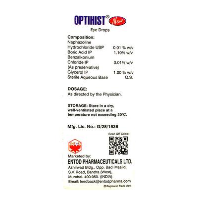OPTIHIST NEW Eye Drops 5ml - Dry Eye-ODA