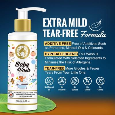 Mom & World Baby Wash 200 ml - Baby Body Wash