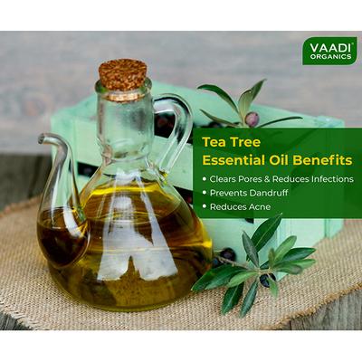 Vaadi Herbals Tea Tree 100% Pure Essential Oil Therapeutic Grade - Reduces Acne, Prevents Dandruff & Hairfall 10ml - Essential Oils