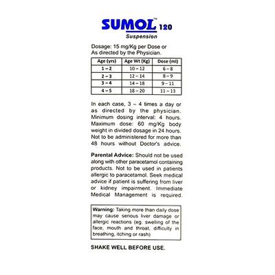 SUMOL STRAWBERRY FLAVOUR 120 Suspension 60ml - Fever-Ana