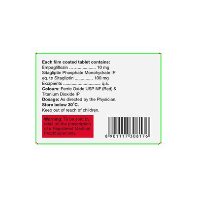 EMPASOV S 10/100 Tablet 10's - Diabetes-Ant