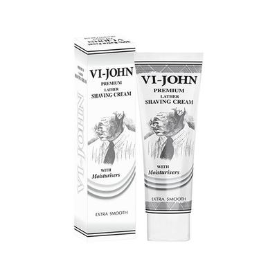 VI-John Premium Lather Shaving Cream with Moisturizers for Extra Smooth Shave 91 gm - Shaving Creams