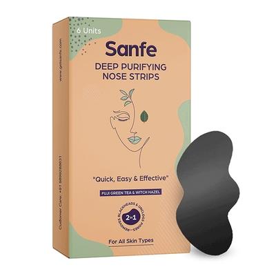 Sanfe Deep Purifying Nose Strips - Fuji Green Tea & Witch Hazel 6's - Face Wash & Cleansers