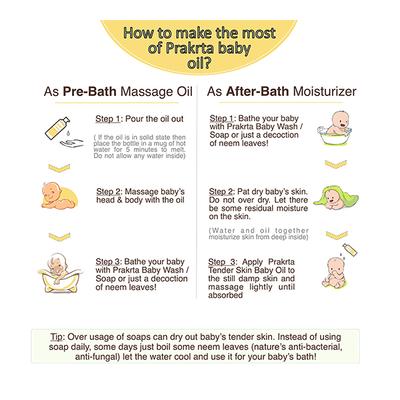 Prakrta Tender Skin Baby Pre/After Bath Oil 100 ml - Creams, Lotions & Oils