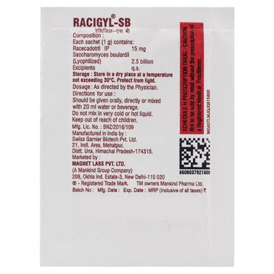 Racigyl SB Sachet 1gm - Diarrhoea-Ant