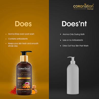 COROnation Herbal Ubtan Body Wash with Turmeric & Saffaron 300 ml - Shower Gels & Body Wash