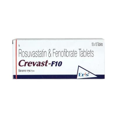 Crevast F 10mg Tablet 10'S - High Cholesterol-Dys