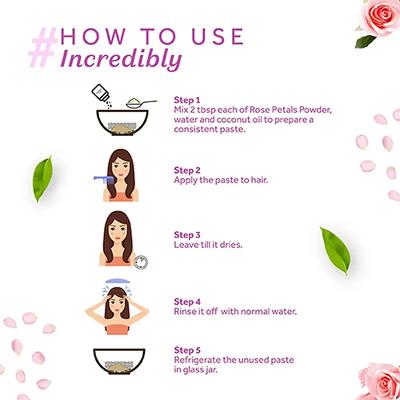 Atulya Rose Petal Organic Powder 100 gm - Hair Masks & Packs