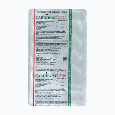 Cardirose CV 20mg Capsule 10'S - High Cholesterol-Dys