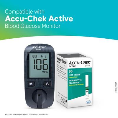 Accu-Chek Active Blood Glucose Test Strips 50's - Blood Glucose Monitors/Test Strips