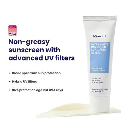 Reequil Ultra Matte Dry Touch Sunscreen Gel Spf 50 PA++++ 50 gm - Face Sunscreen