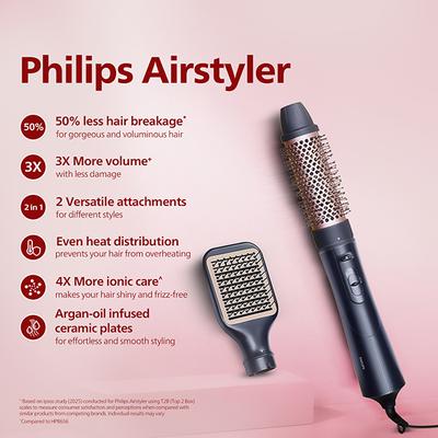 Philips 2-in-1 Airstyler 3X Volume 50% Less Hair Breakage 1000W BHA531/10 1's - Multi-Stylers