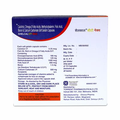 Shelcal CT Max Capsule 15'S - Supplements-Vam