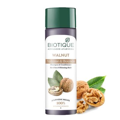 Biotique Walnut Volume & Bounce Shampoo & Conditioner 120ml - Shampoos