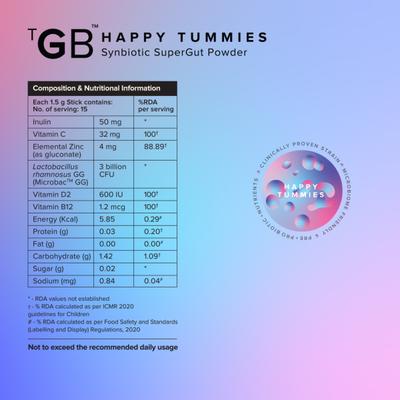 The Good Bug Happy Tummies 1.5gm Sachet 15's - Digestive Health