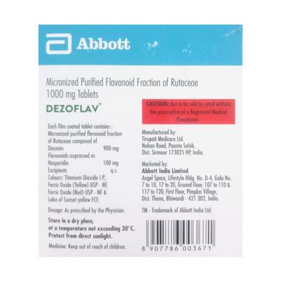 DEZOFLAV Tablet 18's - Varicose Veins-Phl