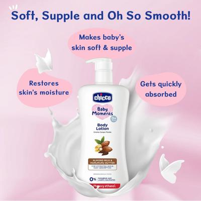 Chicco Baby Moments Body Lotion (0+ Months) - Almond Milk & Murumuru Butter 500 ml - Creams, Lotions & Oils