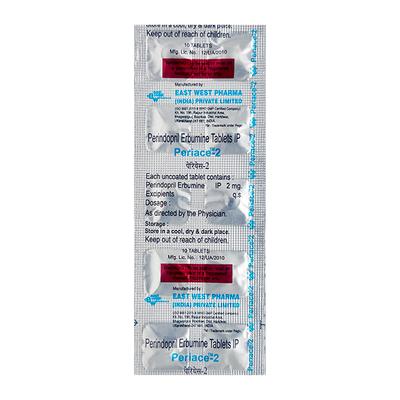 Periace 2mg Tablet 10'S - Hypertension-ACE