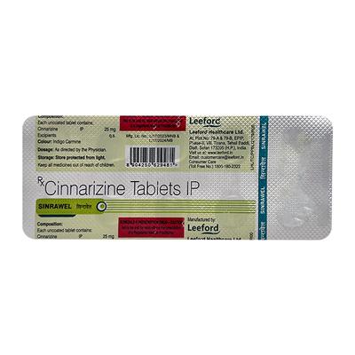 SINRAWEL Tablet 10's - Vertigo-Ant