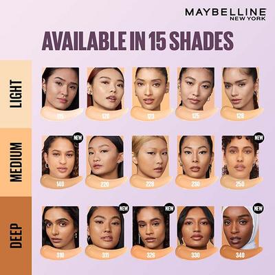 Maybelline New york Super Stay Lumi-Matte Liquid Foundation 30H Longwear Yet Light-As-Air, 125 35 ml - Foundation