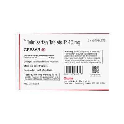 Cresar 40mg Tablet 15'S - Hypertension-Ang