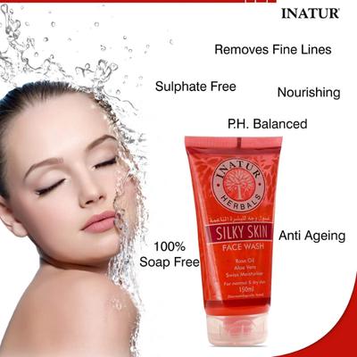 Inatur Silky Skin Face Wash 150 ml - Face Wash & Cleansers