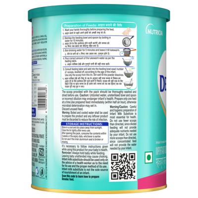 Dexolac Stage 1 Infant Formula for  Babies (0-6 months) 400 g (Tin) - Kids Nutrition