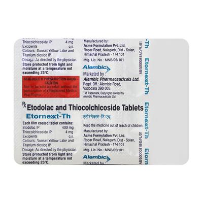 Etornext TH 4mg Tablet 10'S - Pain relief-Nsa