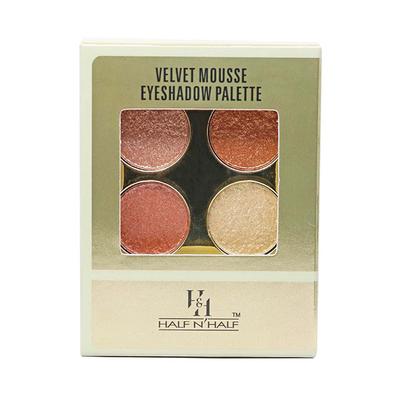 Half N Half Velvet Mousse Eyeshadow Palette, Multicolor - 02 3.2 gm - Eye Shadow Palettes
