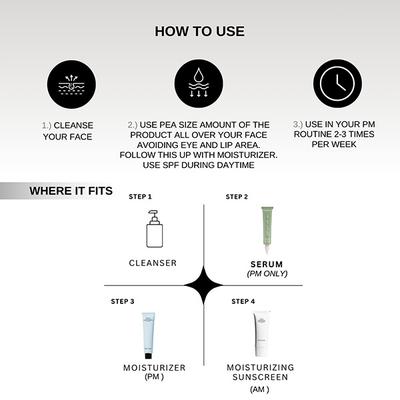 The Formularx Gentle Retinol Night Serum for Acne, Dark Spots, Enlarged Pores & Anti-Aging 30 gm - Face Serum