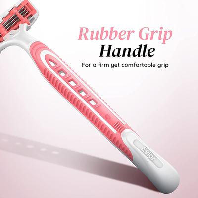 LetsShave Evior 3 Plus Disposable Razor - Women (Pack of 6) - Hair Removal Accessories
