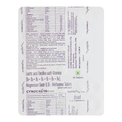 CYNOCAL 16 RF Tablet 30's - Supplements-Vam