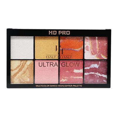Half N Half HD Pro, Ultra Glow Multicolour Baked Highlighter Palette, Multicolor - 02 24 gm - Highlighters & Illuminators