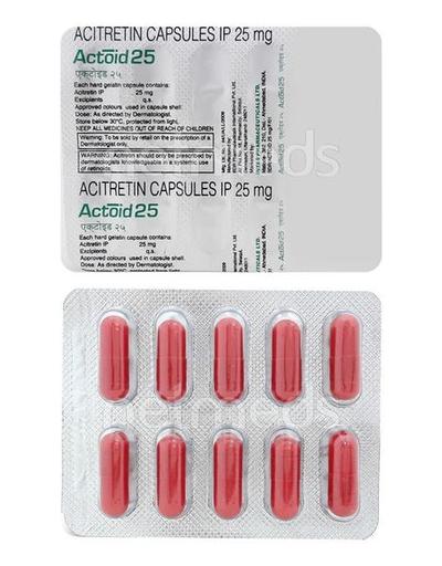 Actoid 25mg Capsule 10'S - Psoriasis/Seborrhea/Ichthyosis-Pso