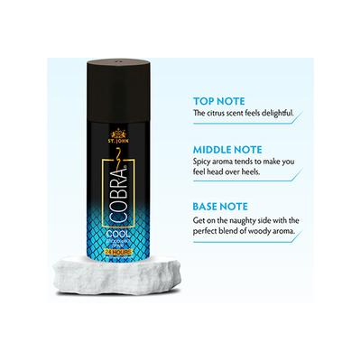 St.John Deo Cobra Cool Limited Edition Deodorant Long-Lasting Body Spray 150 ml - Men Deodorants/Roll-Ons
