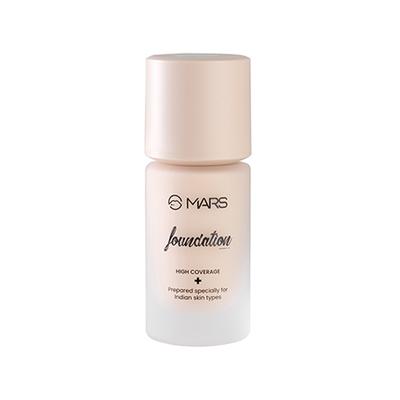 Mars Foundation with High Coverage Liquid Formula - 02 40 ml - Foundation
