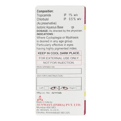 TROPICACYL 1% Eye Drops 5ml - Mydriasis