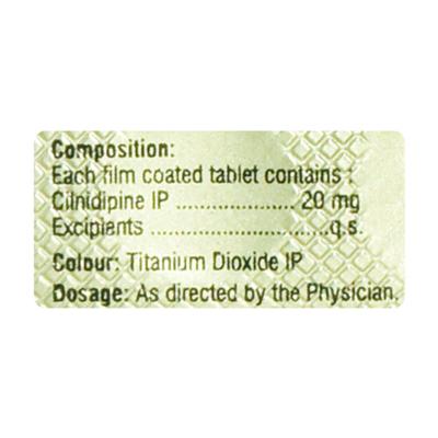 Cilacar 20mg Tablet 10'S - Hypertension-Cal