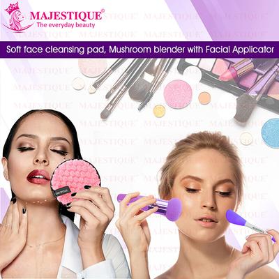 Majestique Face Cleansing Pad, Mushroom Blender and Facial Applicator - 3Pcs/Multicolor 1's - Facial Wipes & Tissues