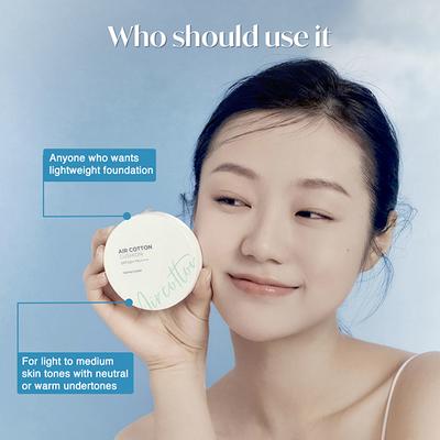 The Face Shop Air Cotton Cushion SPF50+ PA++++ (203 Beige) 12 gm - Compact Powder