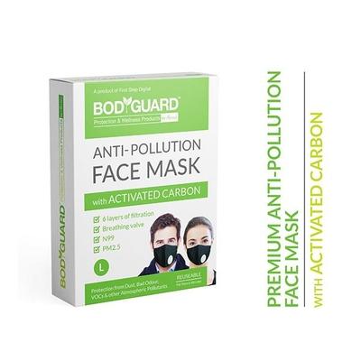 BodyGuard Reusable Anti Pollution Face Mask with Activated Carbon - (Large) - Face Mask
