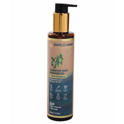 Roots & Herbs Luminious Body Massage Oil - Tulsi Panchang 200 ml - Massage Oils