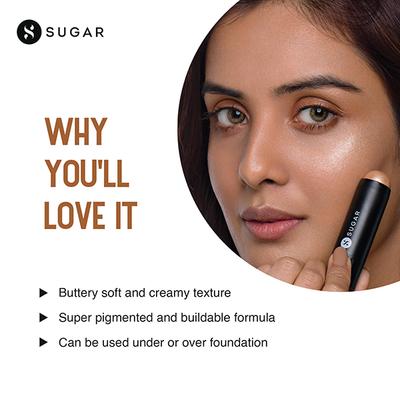 SUGAR Cosmetics Face Fwd Highlighter Stick - 01 Champagne Champion (Champagne Gold) 7.5 gm - Highlighters & Illuminators