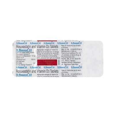 D Rozavel 10mg Tablet 10'S - High Cholesterol-Dys