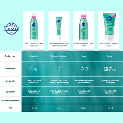 Nivea Face Derma Skin Clear Exfoliator 40 ml - Scrubs & Exfoliants