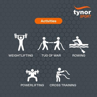 Tynor Sport Grip Gym Gloves - Black & Orange (M) 1's - Gym Accessories