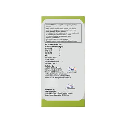 Aesthetic Nutrition Omega 3 6 9 Softgels Triple Omega Formula With Evening Primrose, Fish Oil, And Pumpkin Seed Oil For Heart, Skin 60 Softgels 1's - Omega Fish Oil Fatty Acids