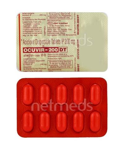 Ocuvir DT 200mg Tablet 10'S - Viral infections-Ant