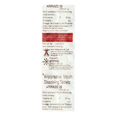 ARIRAZO 30 Mouth Dissolving Tablet 10's - Schizophrenia-Aps
