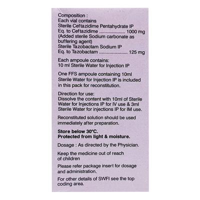 Combitaz 1gm Injection 1's - Bacterial Infections-Cep